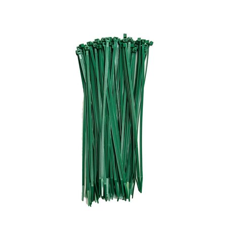 South Main Hardware 11-in   75-lb, Dark Green, 100 Standard Nylon Tie 220166